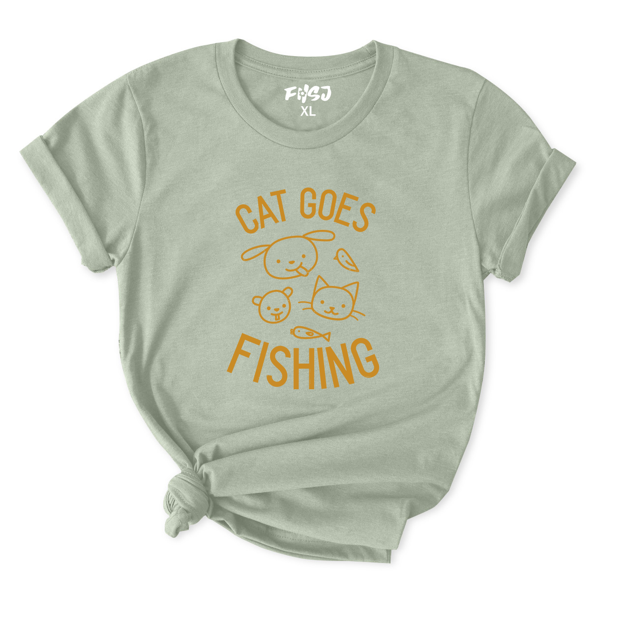 cat goes fishing T-Shirt for Women