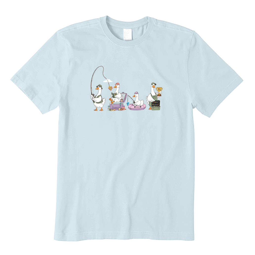 Funny Fishing Goose T-shirt