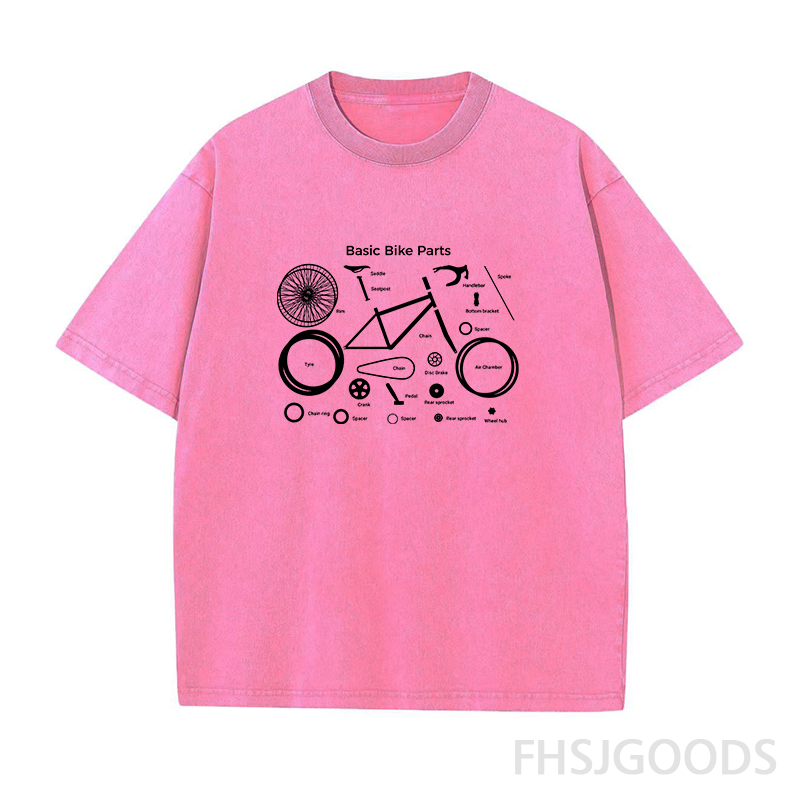 Bike Parts Unisex Distressed T-Shirt