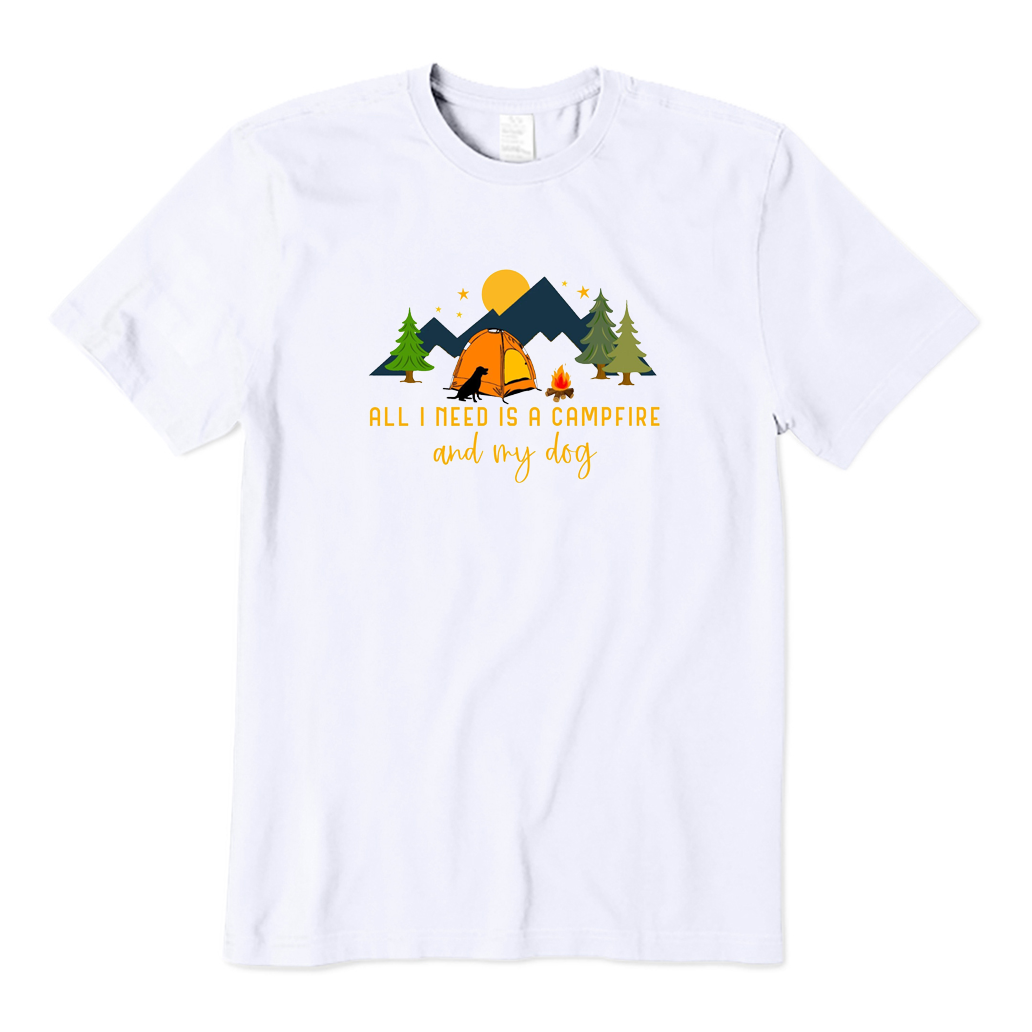 Camping Dog T-shirt