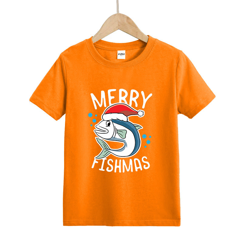 Merry Fishmas Kid's T-Shirts