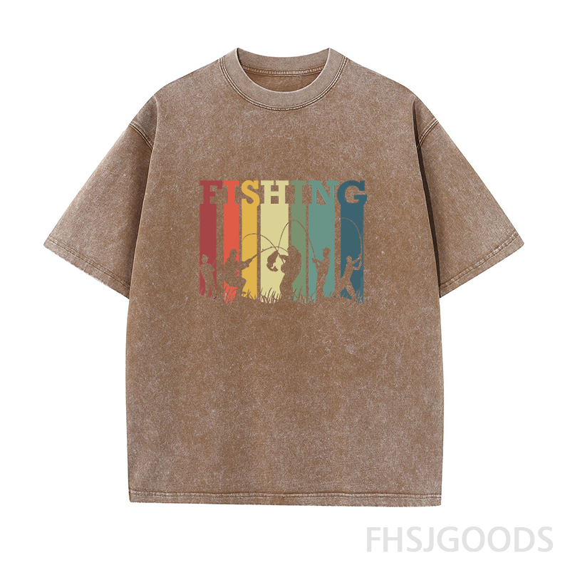 Fishing Unisex Distressed T-Shirt