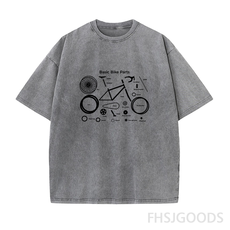 Bike Parts Unisex Distressed T-Shirt