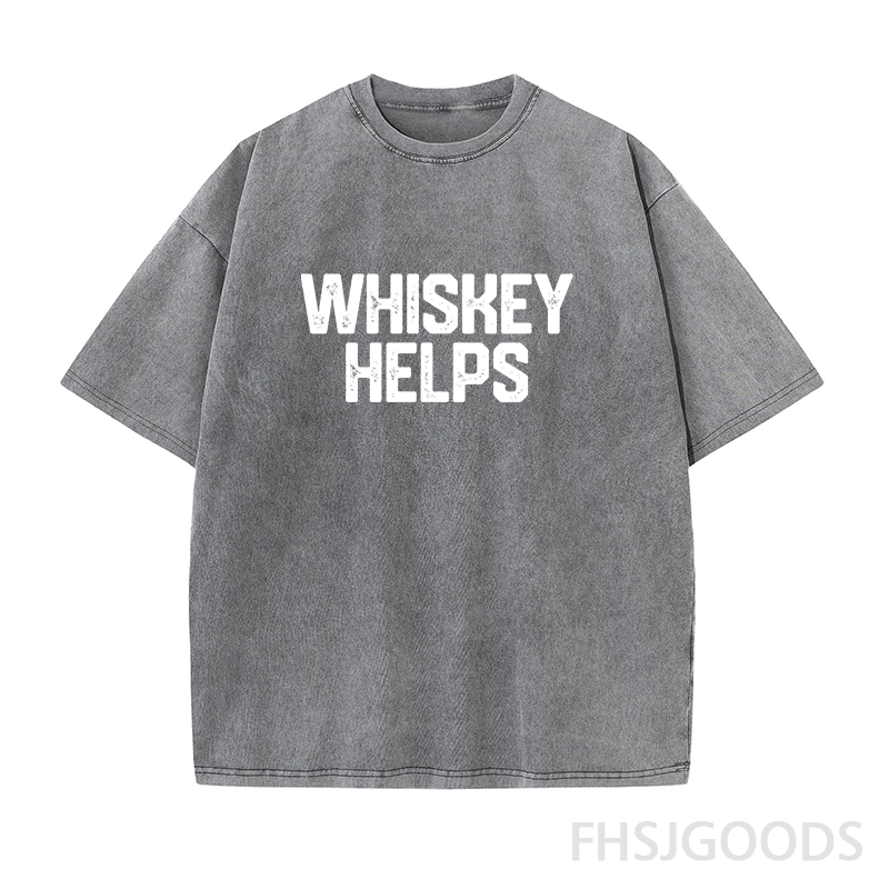 Whiskey Helps Unisex Distressed T-Shirt