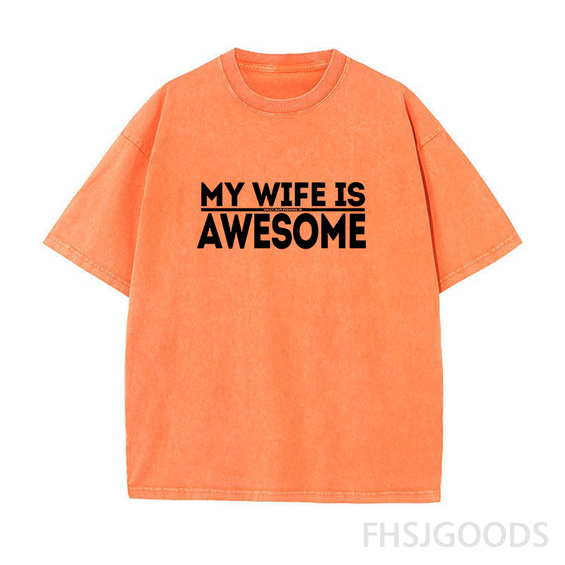 My Wife Is Okay Fishing Is AWESOME Unisex Distressed T-Shirt