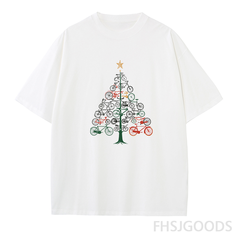 Bicycle Christmas Tree Unisex T-Shirt