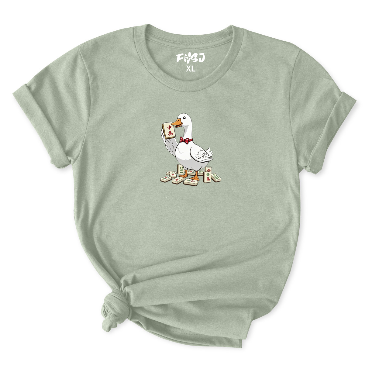 Goose Mahjong Player T-Shirt for Women