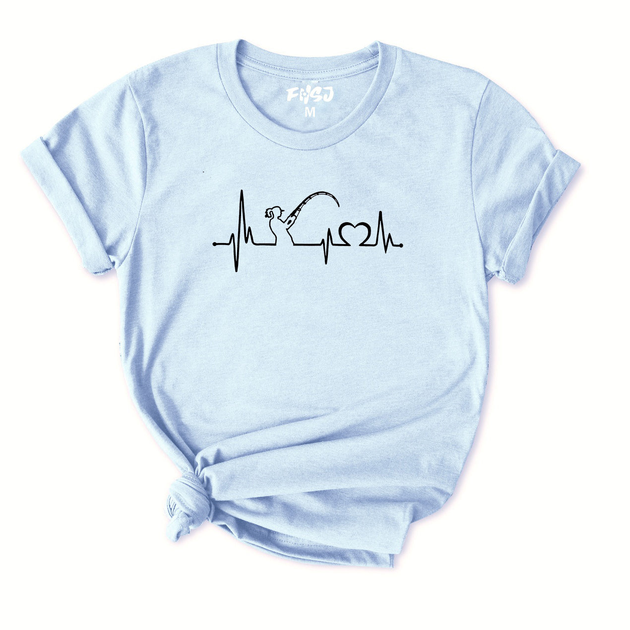 Fishing Heartbeat T-Shirt FOR WOMEN