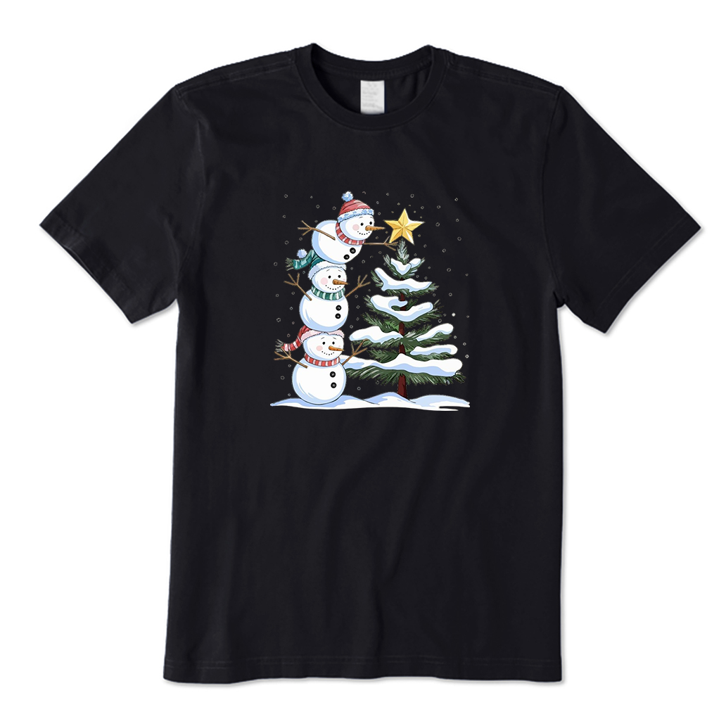 Snowman Christmas Tree T-Shirt