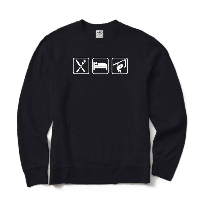 Eat Sleep Fish Crewneck Sweatshirt