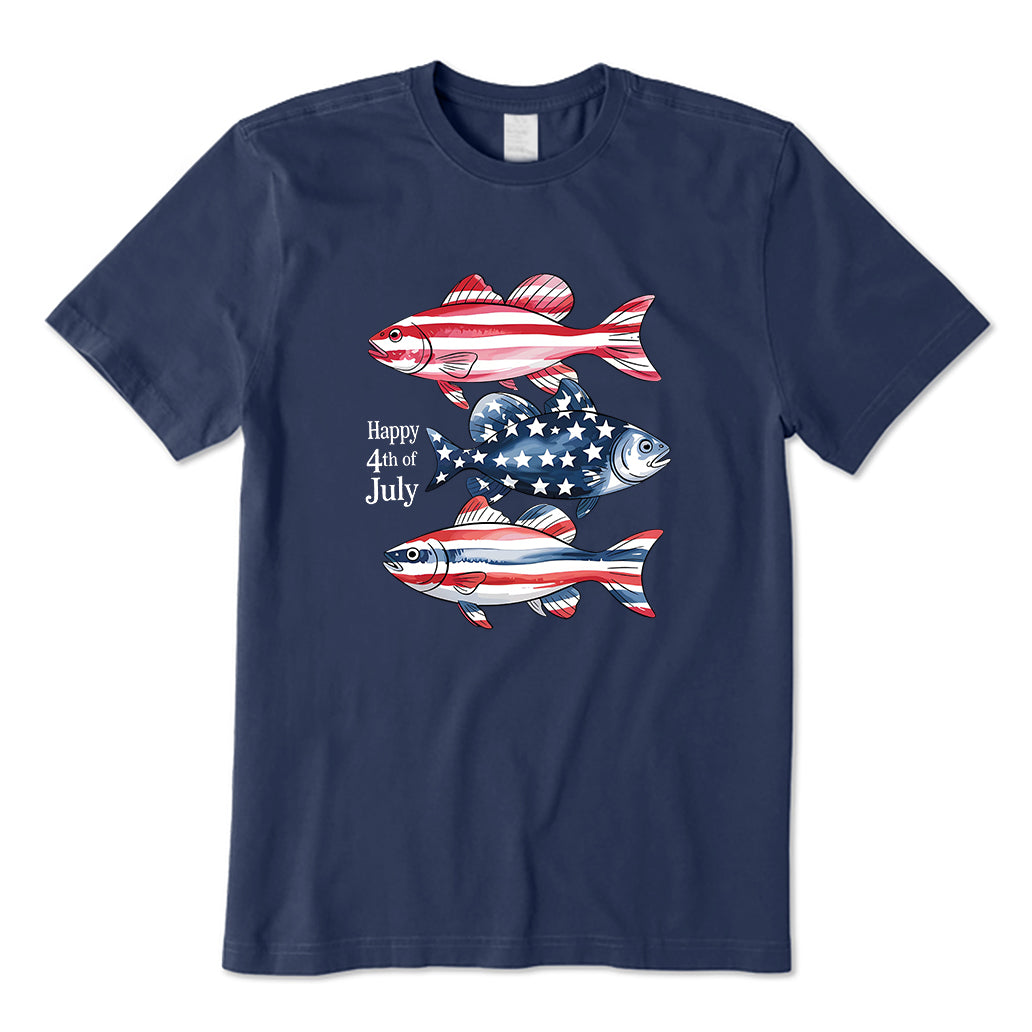 Fishing American Flag T-Shirt