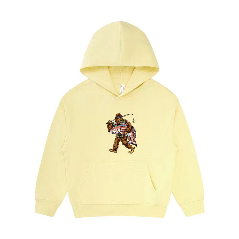 Big Foot Fisherman Kid's Hoodie