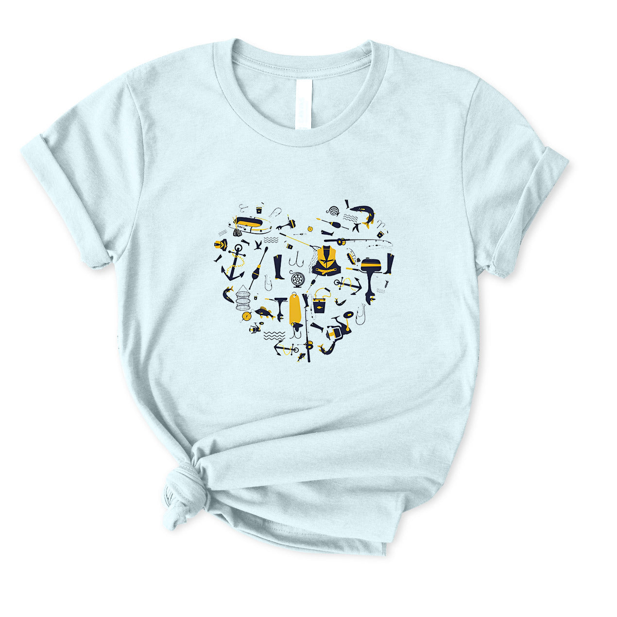 Heart Fishing Collection T-Shirt for Women