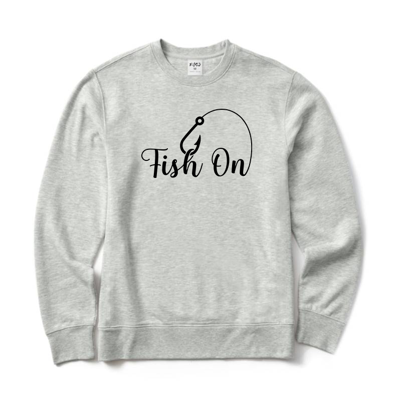 Fish On Fishing Crewneck Sweatshirt