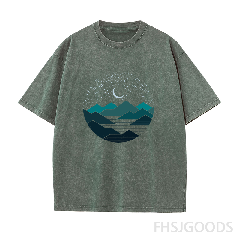 Mountains and The Stars Unisex Distressed T-Shirt