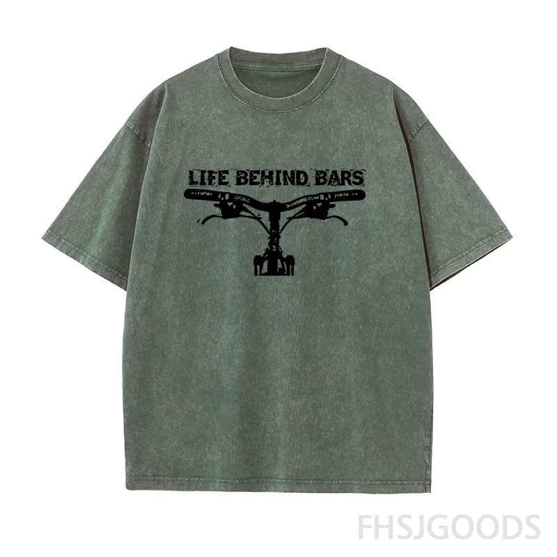 Mountain Biking Unisex Distressed T-Shirt