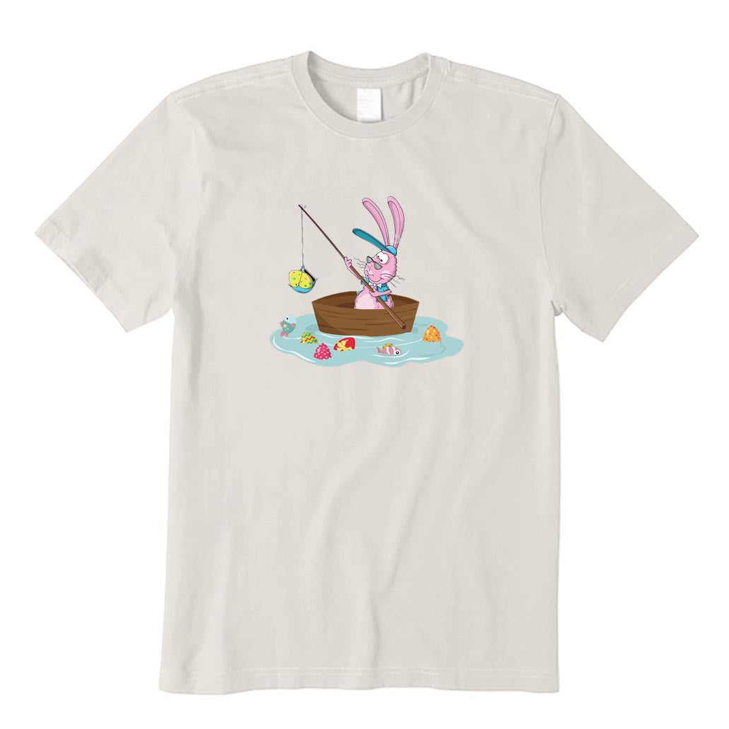 Easter Bunny Fishing Egg Hunting T-Shirt