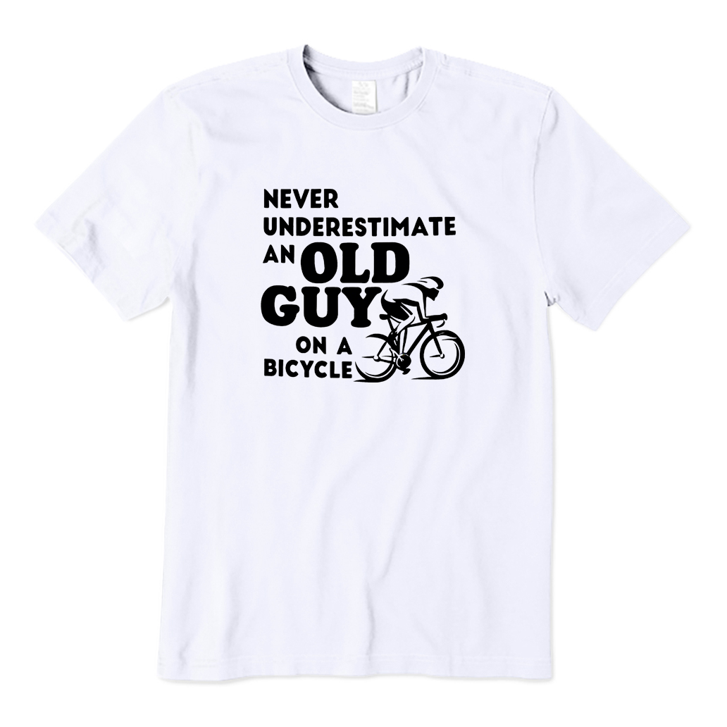 Never Underestimate An Old Guy on A Bicycle T-Shirt