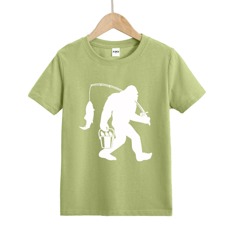 Big Foot Fishing Kid's T-Shirt