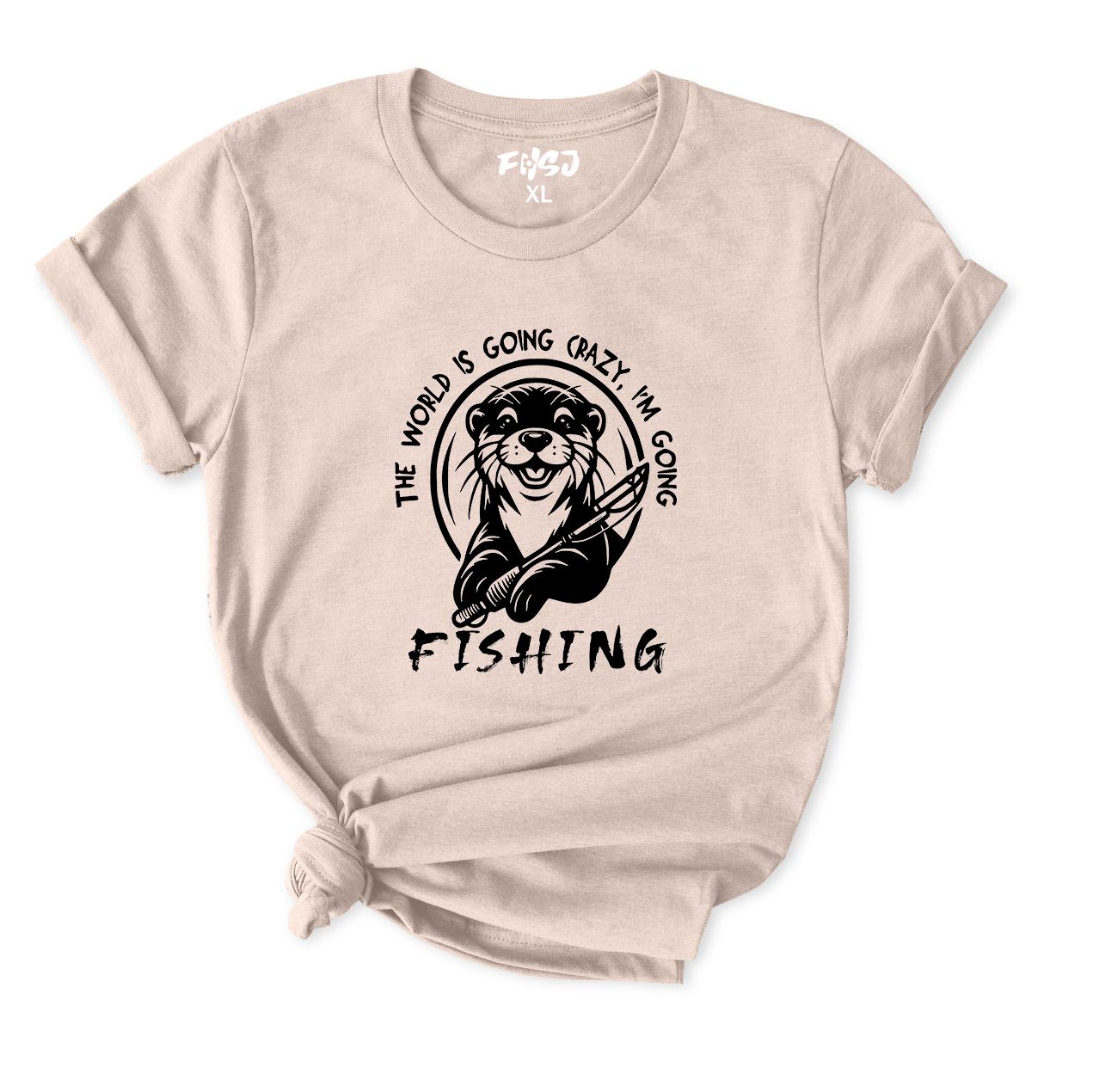 The World is Going Crazy, I'm Going Fishing T-Shirt for Women