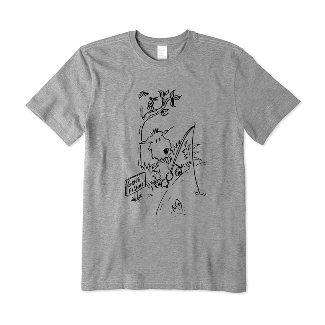 Fishing Dog Gone Fishing T-Shirt