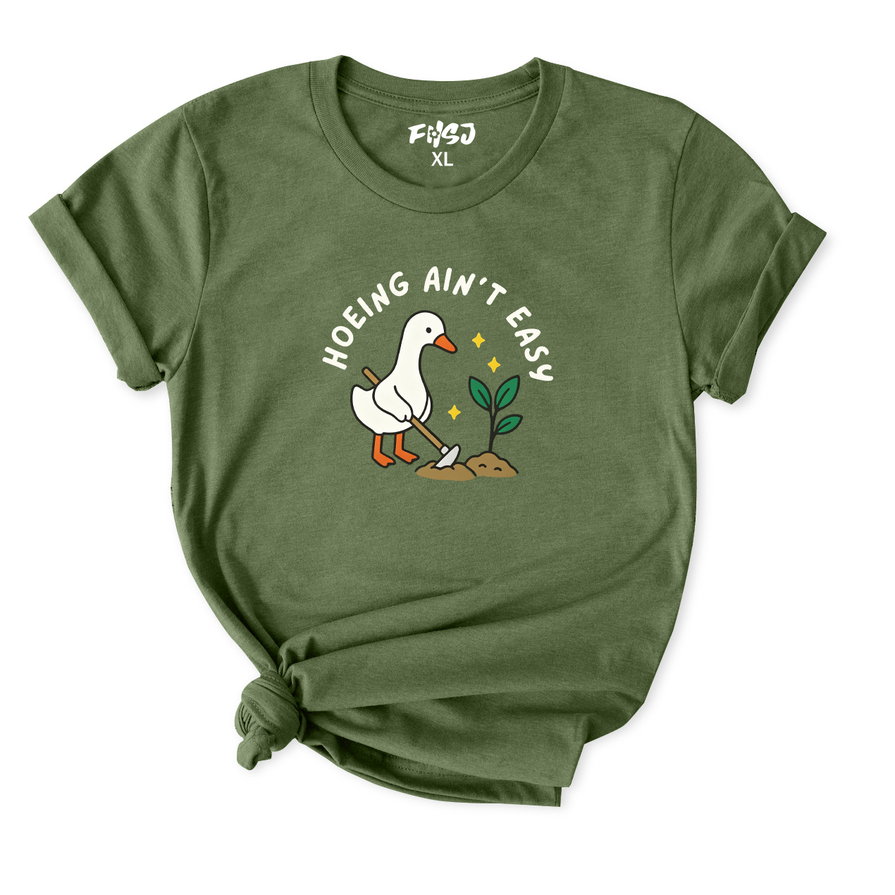 Hoeing Ain’t Easy Goose T-Shirt for Women