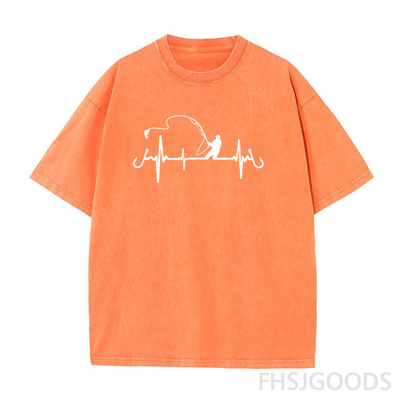 HEARTBEAT FISHING Unisex Distressed T-Shirt