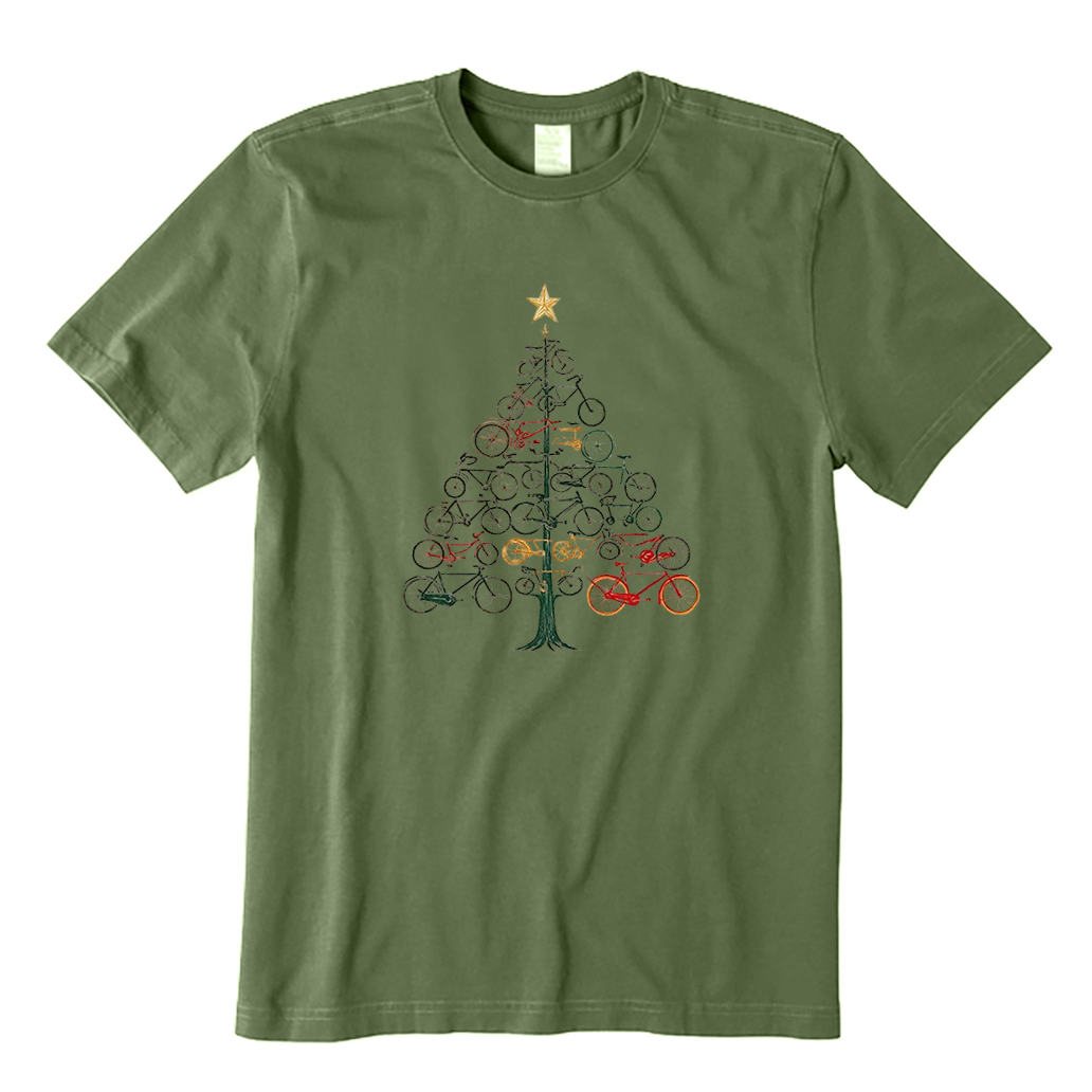 Bicycle Christmas Tree T-Shirt