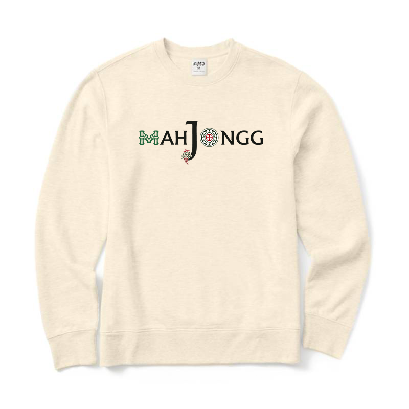 Mahjongg Themed Letter Crewneck Sweatshirt
