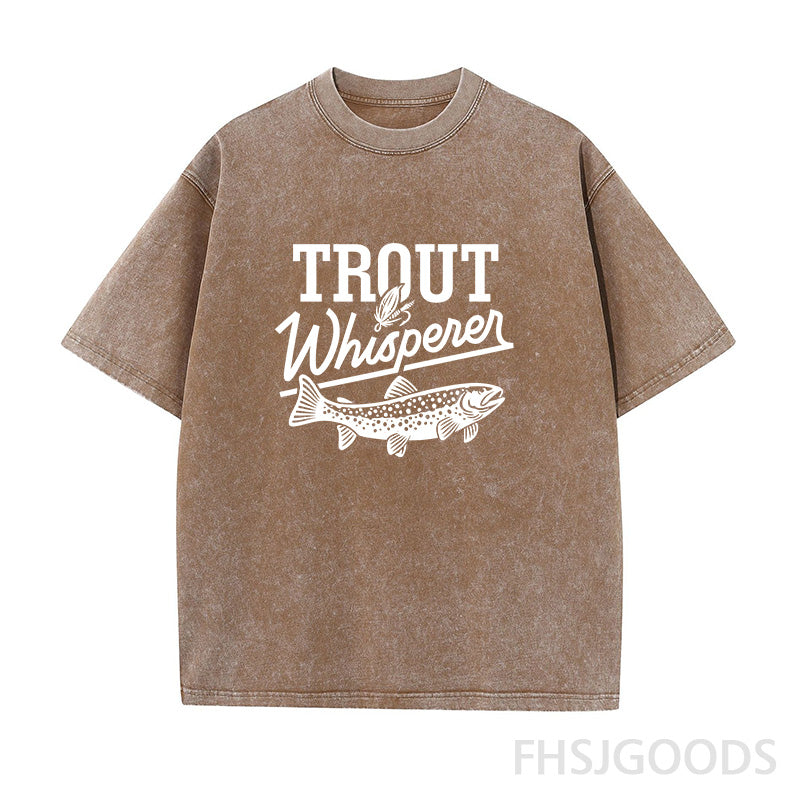 Trout Whisperer Fly Fishing Unisex Distressed T-Shirt