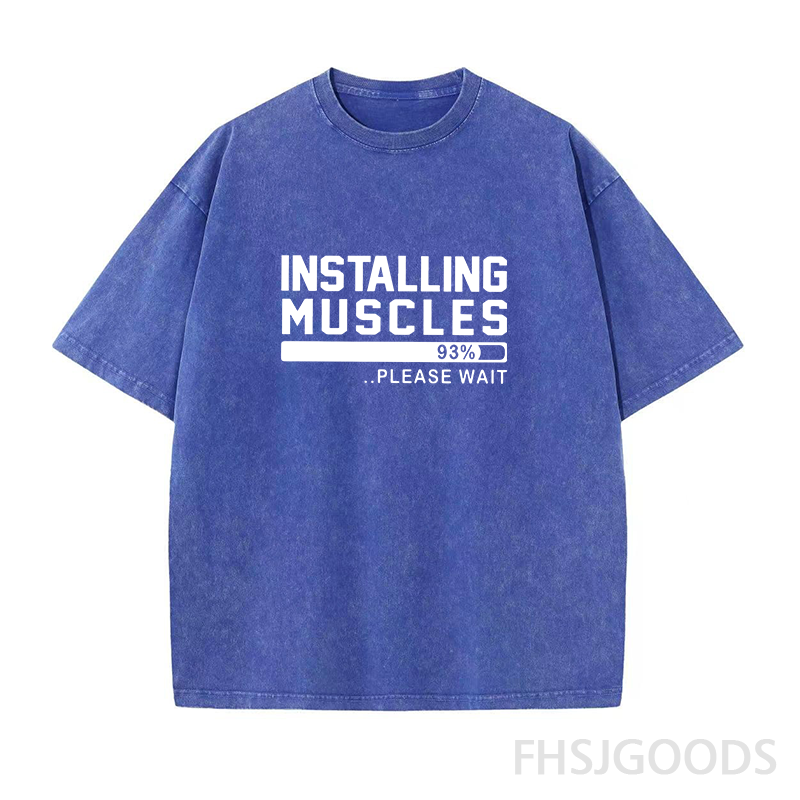 Installing Muscles Unisex Distressed T-Shirt
