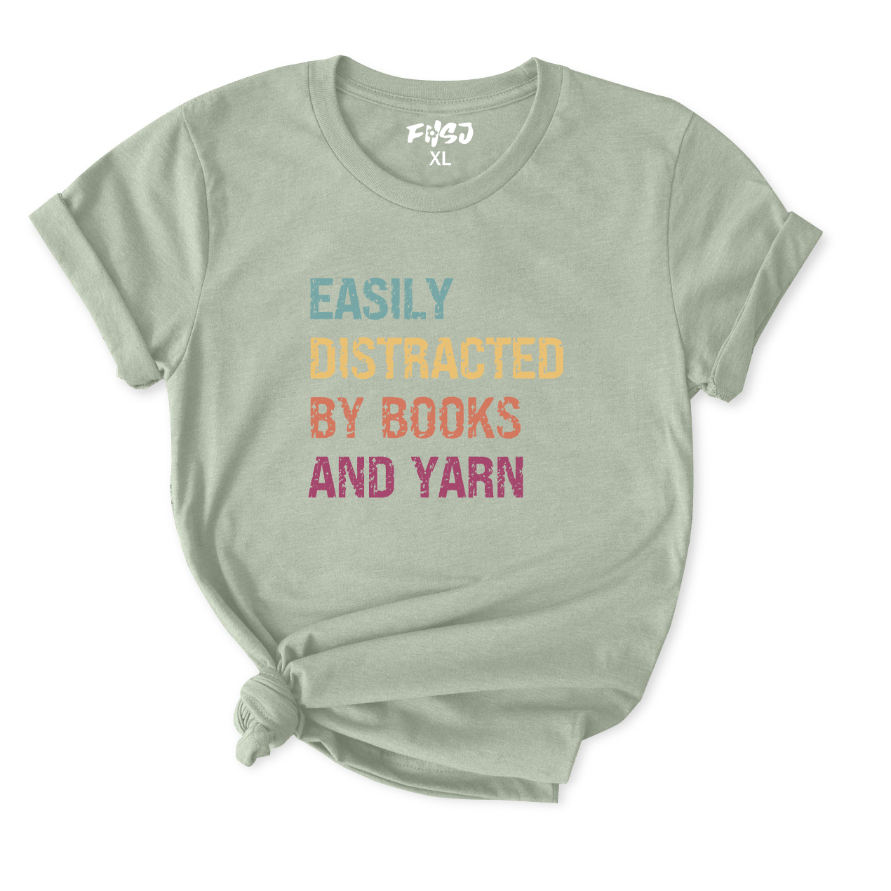 Easily Distracted By Knitting Books and Yarn T-Shirt for Women