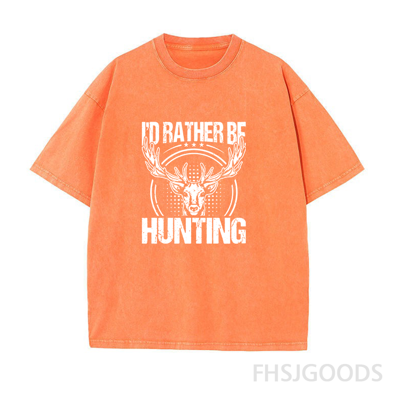 I'd Rather Be Hunting Unisex Distressed T-Shirt