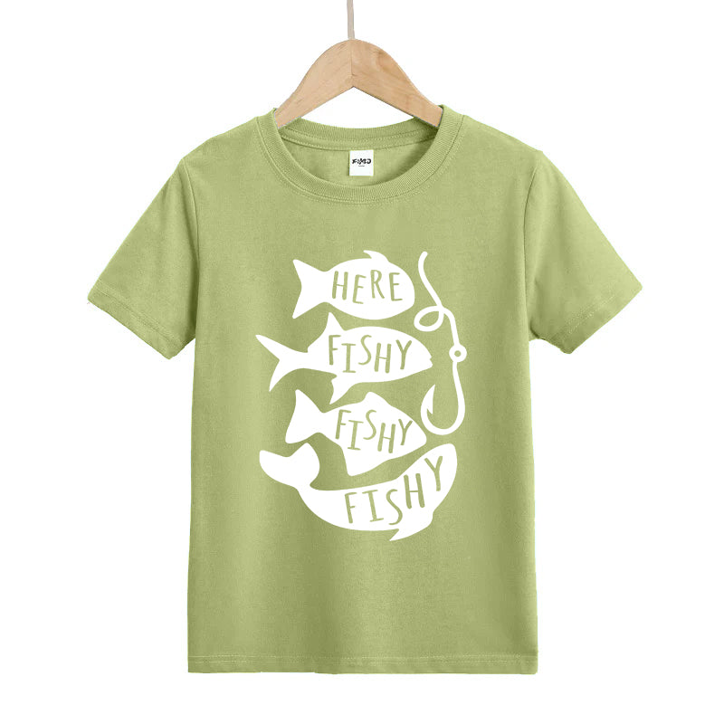 Here Fishy Fishy Fishy Kids T-Shirt