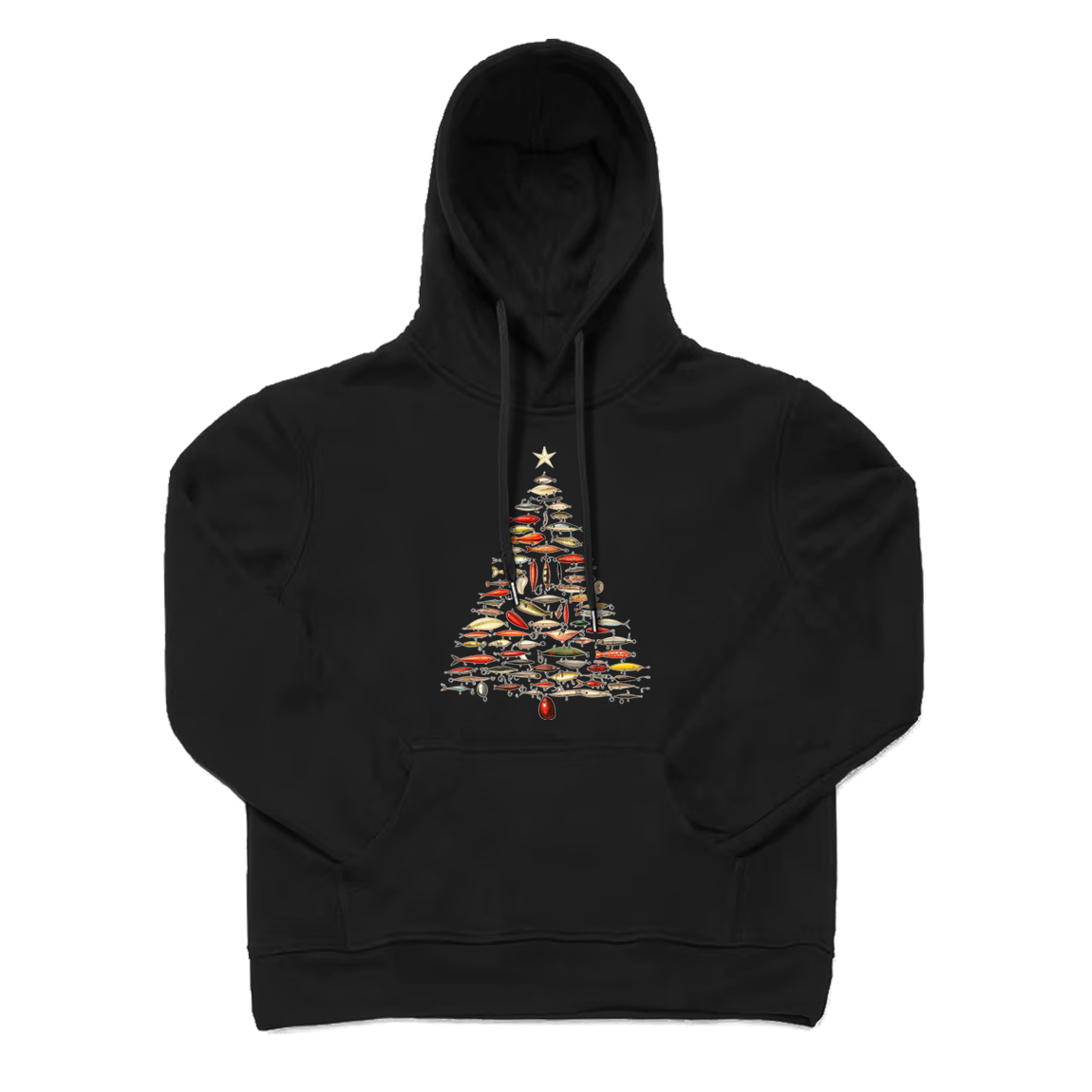 Fishing Lure Christmas Tree Hoodie