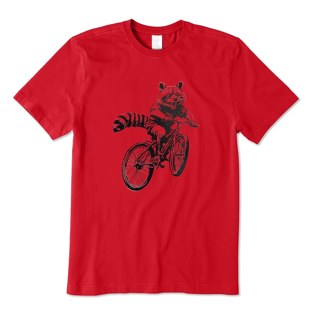 Mountain Biking Raccoon T-Shirt