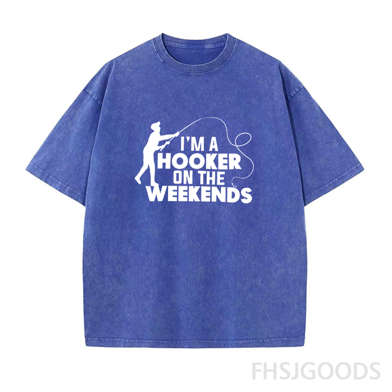 I'm A Hooker on The Weekends Unisex Distressed T-Shirt