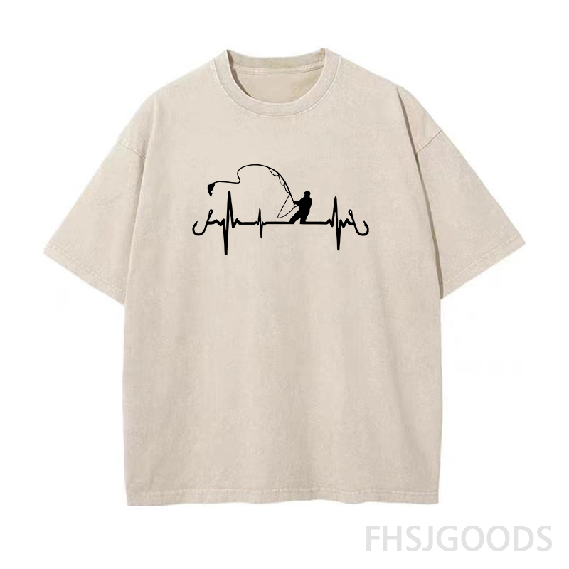 Heartbeat Fishing Unisex Distressed T-Shirt