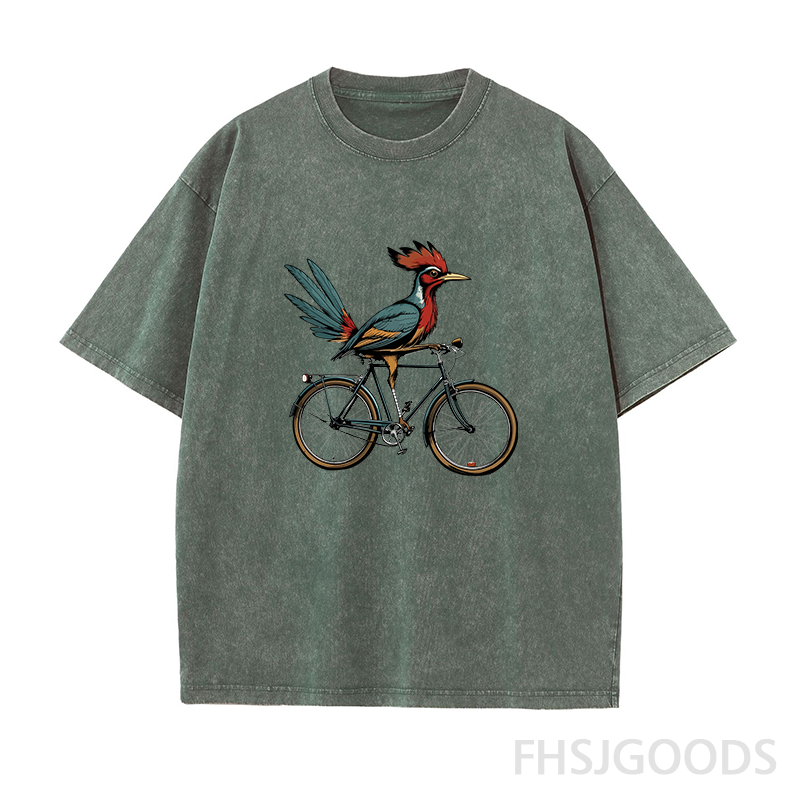 Retro Roadrunner Bicycle Unisex Distressed T-Shirt