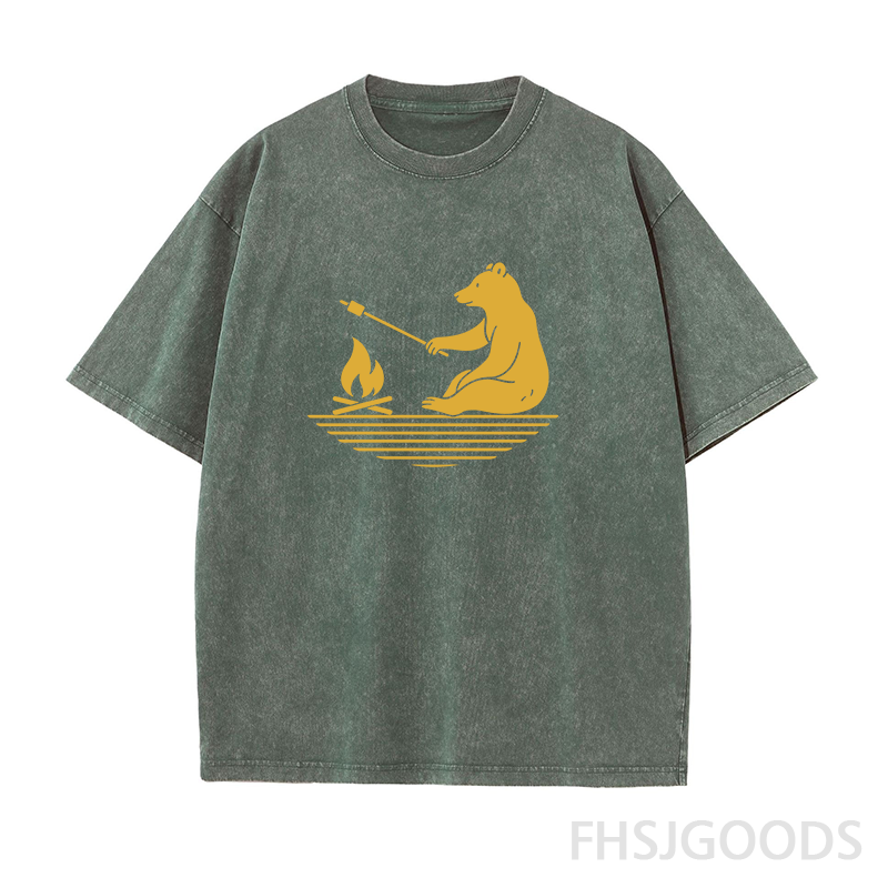 Camping Unisex Distressed T-Shirt