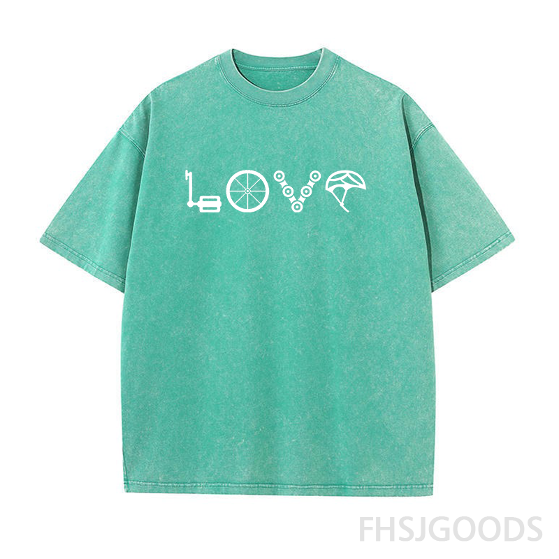 Love Bicycle Rider Unisex Distressed T-Shirt