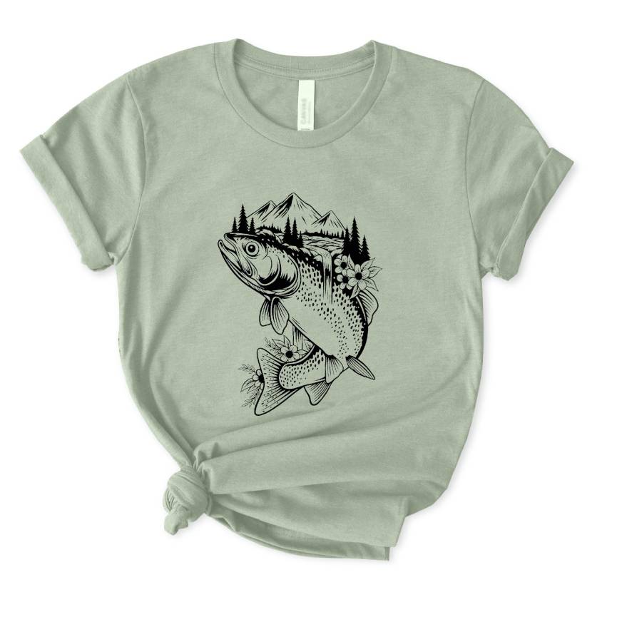 Trout Fishing T-Shirt for Women