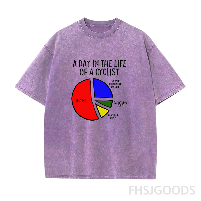 A Day in The Life of A Cyclist Unisex Distressed T-Shirt