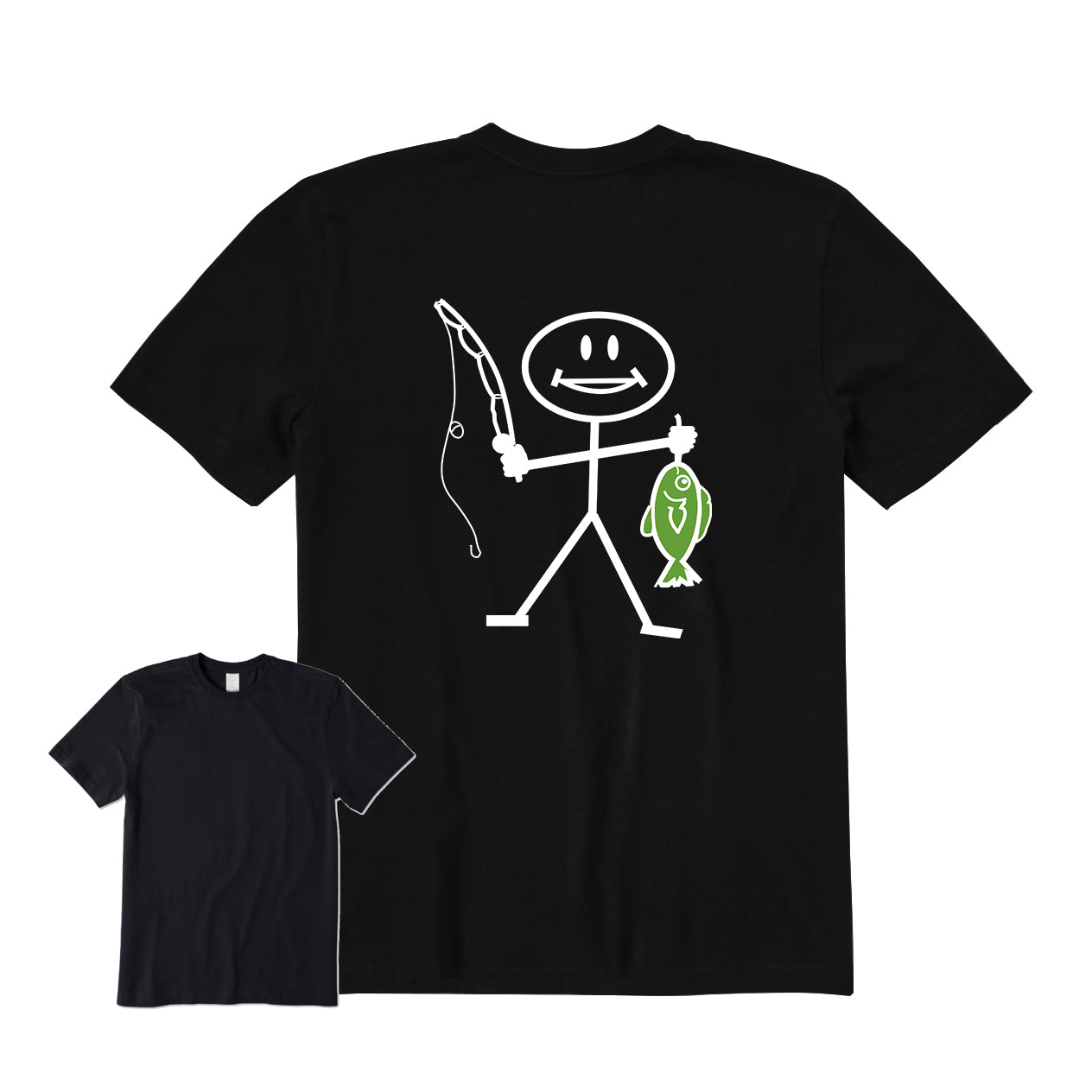 HAPPY FISHING Back Graphic T-Shirt