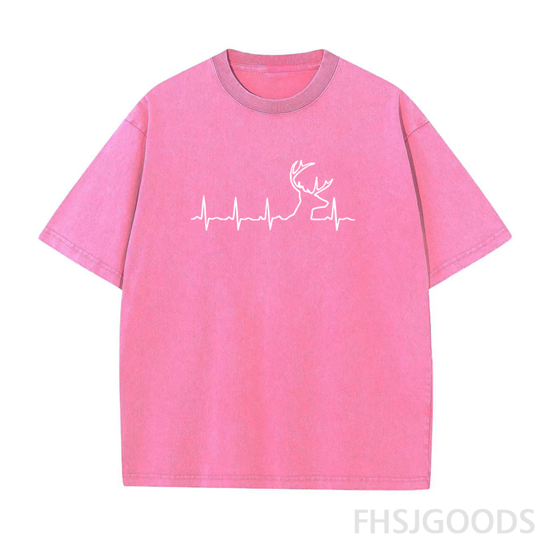 Deer Heartbeat Unisex Distressed T-Shirt