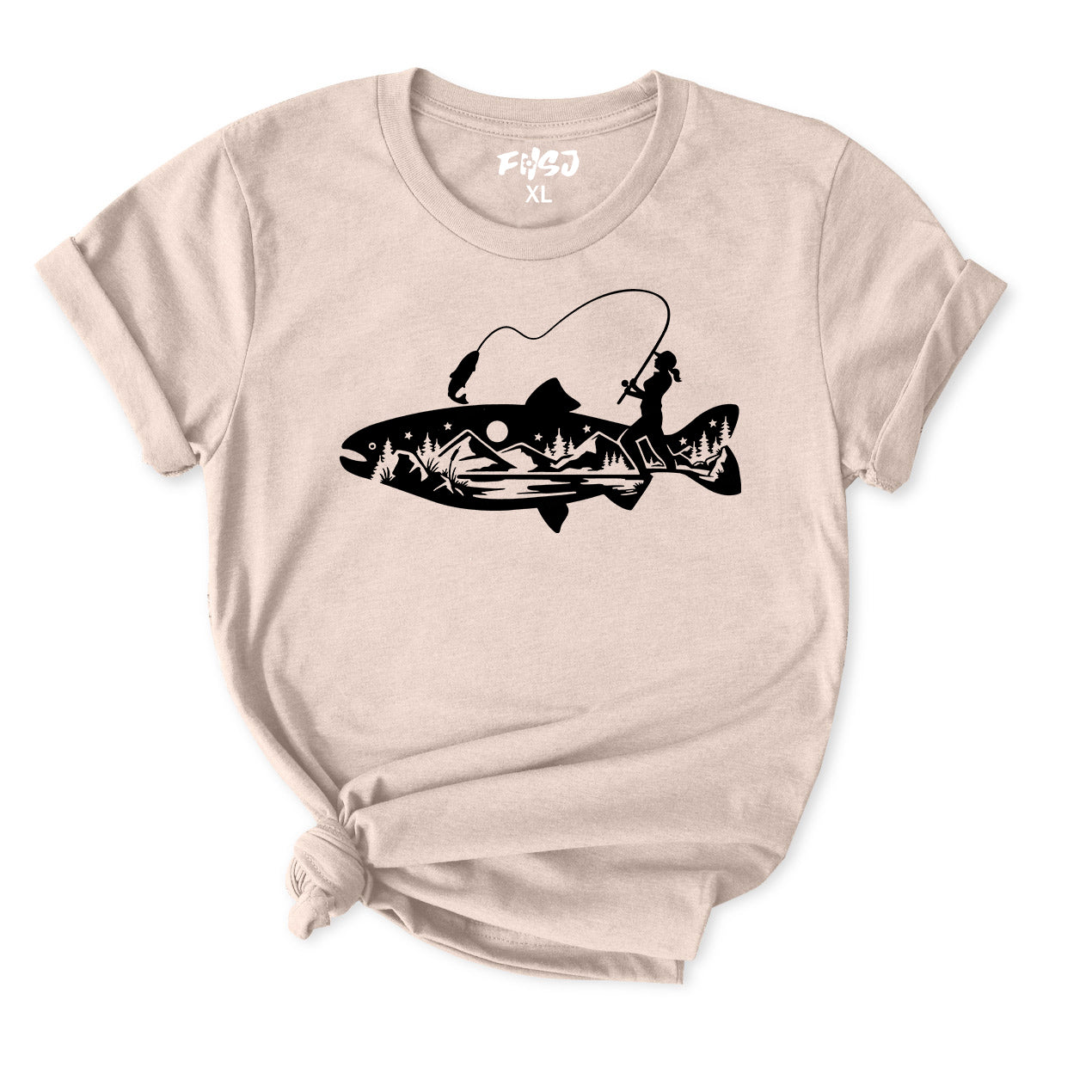 Salmon fishing woman T-Shirt for Women