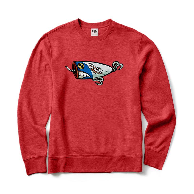 Bass Large Mouth Fishing Lure Crewneck Sweatshirt