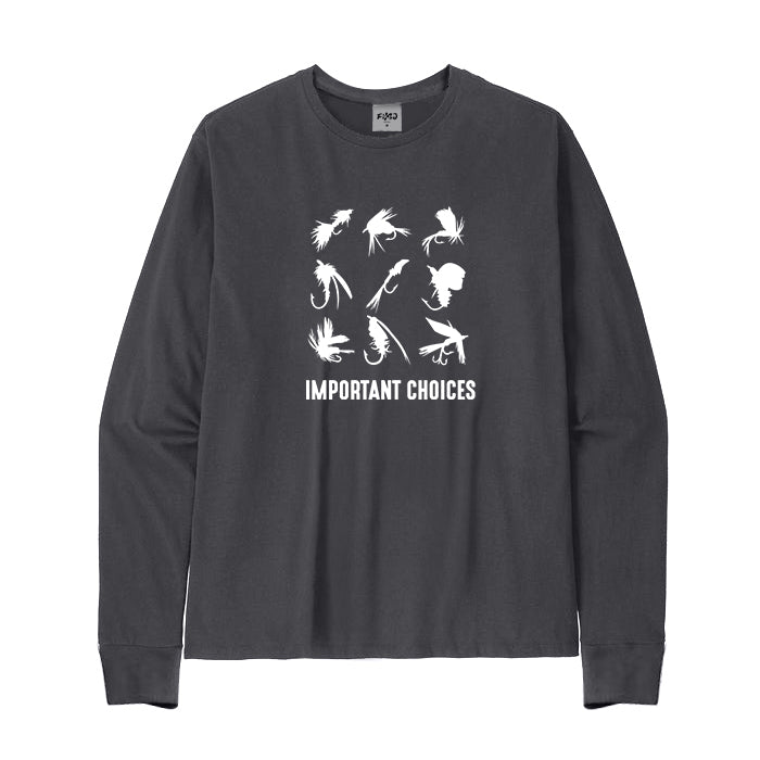 Important Choices Fly Fishing Flies Long Sleeve T-Shirt