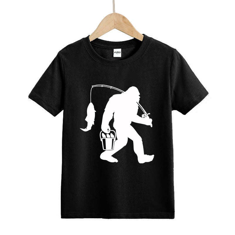 Big Foot Fishing Kid's T-Shirt