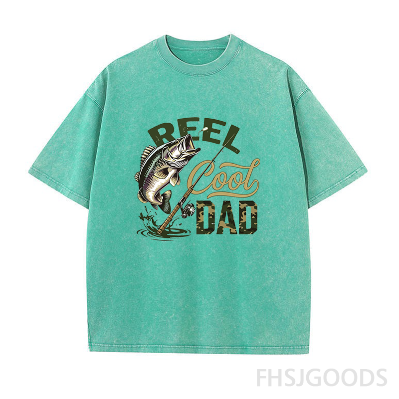Fishing Dad Unisex Distressed T-Shirt
